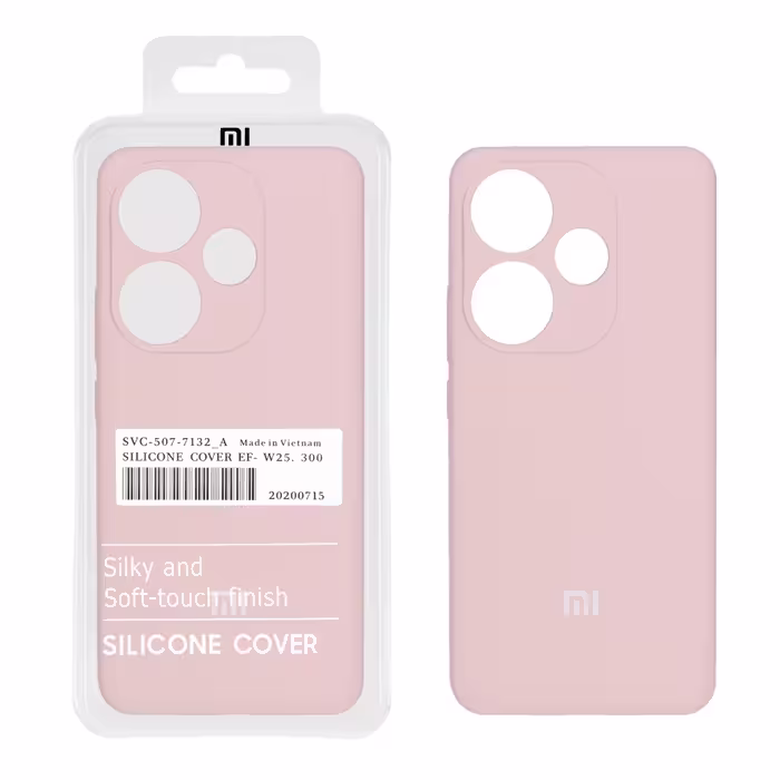 قاب سیلیکونی اورجینال Xiaomi Poco F6 5G، طرح پاک کنی، رنگ کالباسی