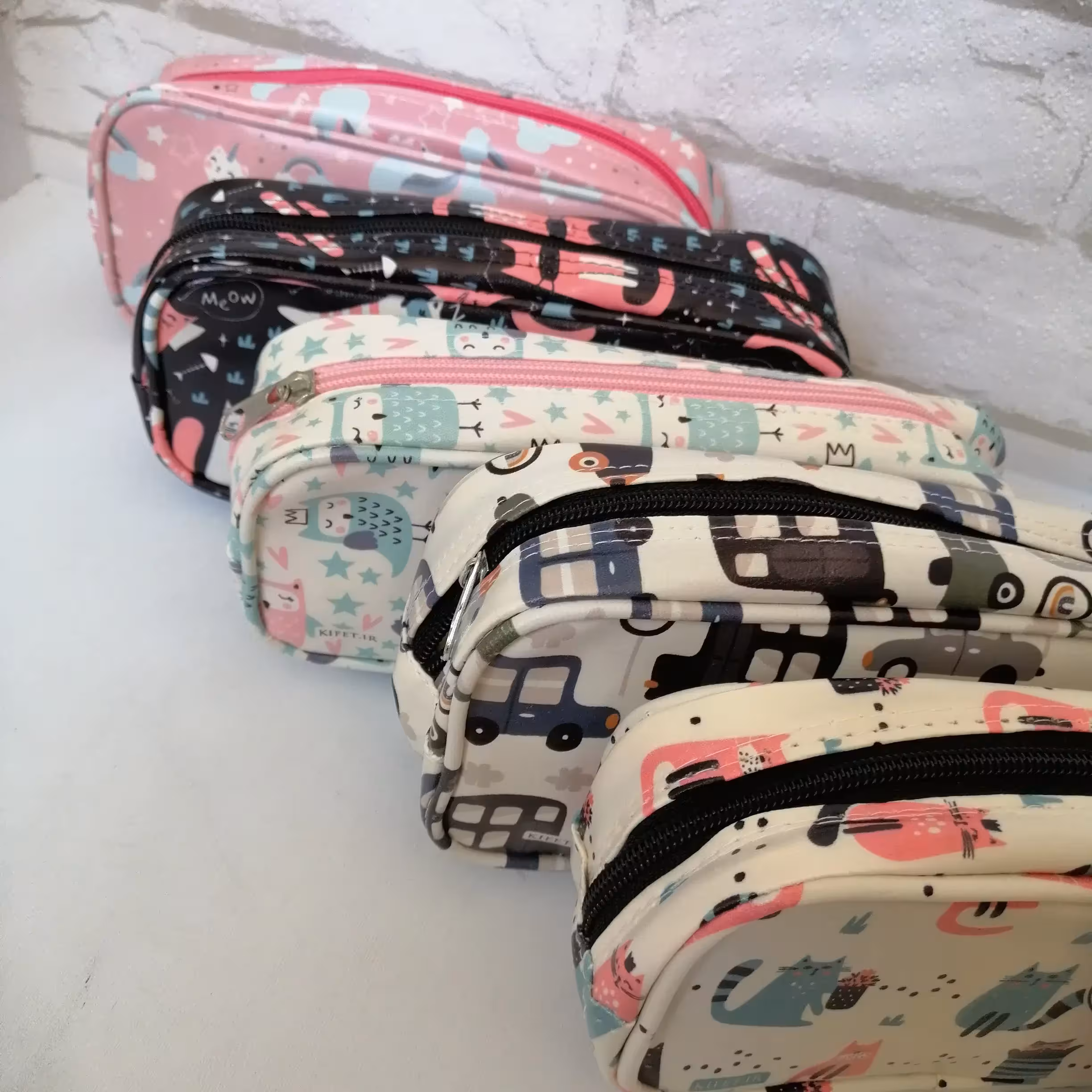 جامدادی تک زیپ چرمی سایز بزرگ