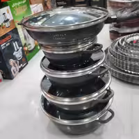 سرویس10پارچه گرانیتی جنس باکیفیت خارجی خط داردسته نسوز
