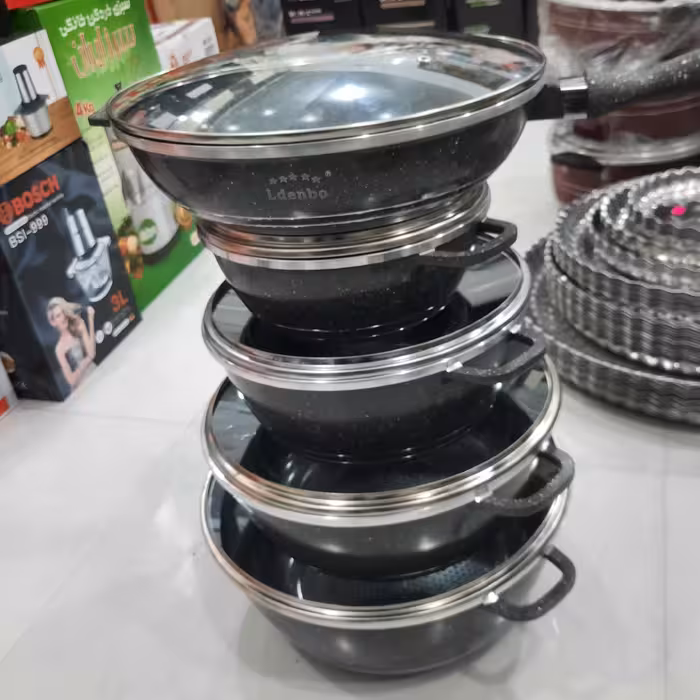 سرویس10پارچه گرانیتی جنس باکیفیت خارجی خط داردسته نسوز