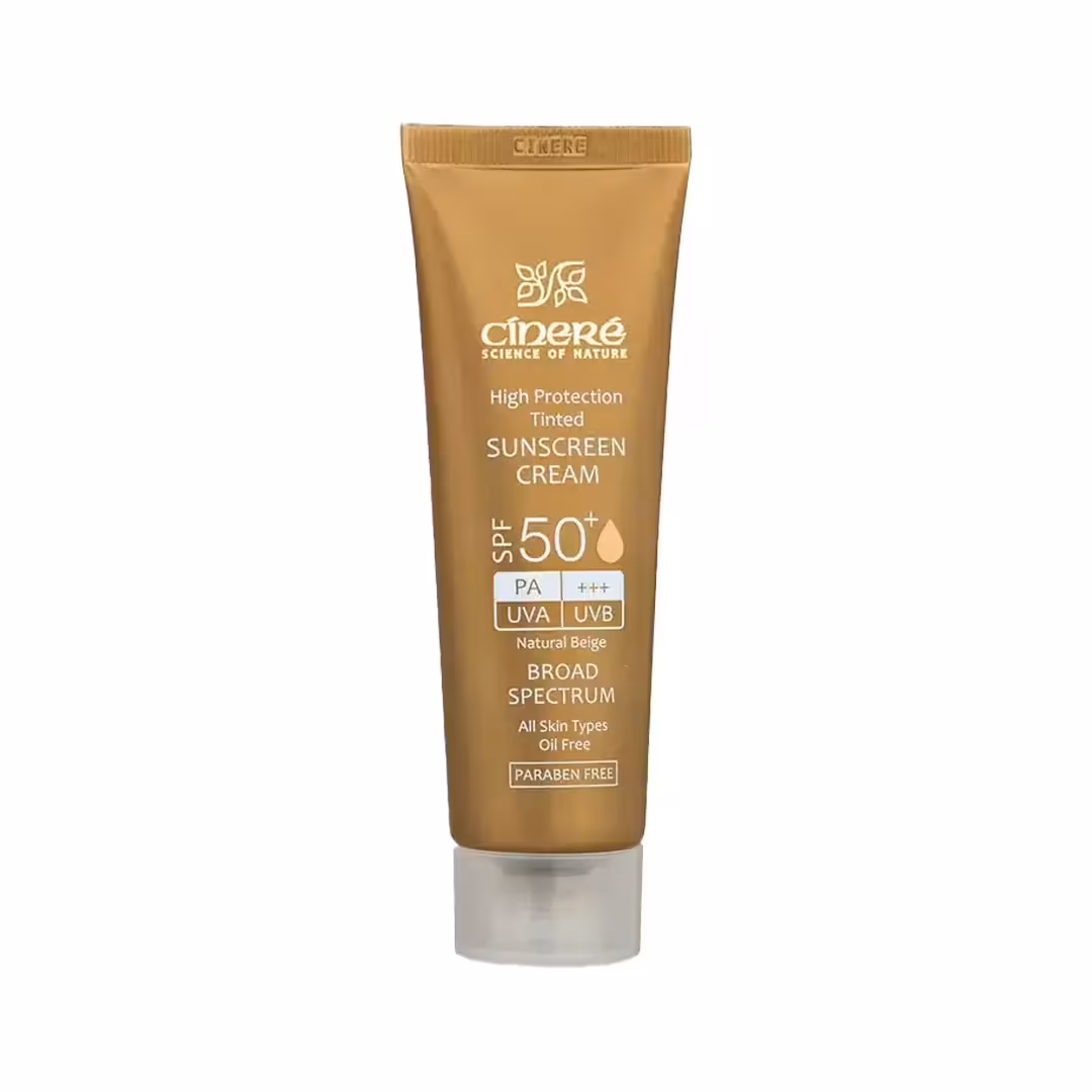 کرم ضد آفتاب رنگی بژ طبیعی SPF 50 سینره CINERE