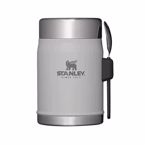 فلاسک غذا استنلی 400 میلی لیتری مدل کلاسیک لجندری رنگ خاکستری روشن