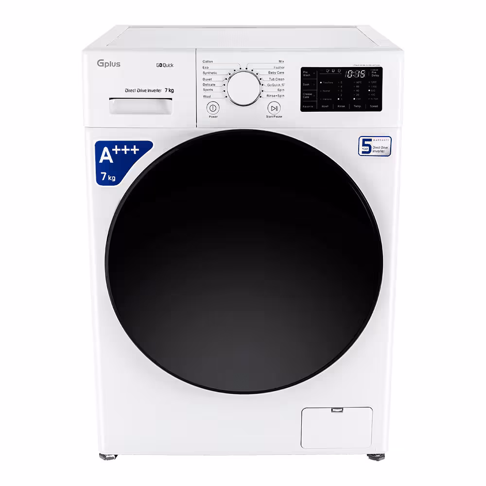 ماشین لباسشویی 7 کیلویی جی پلاس مدل GWM-M730W