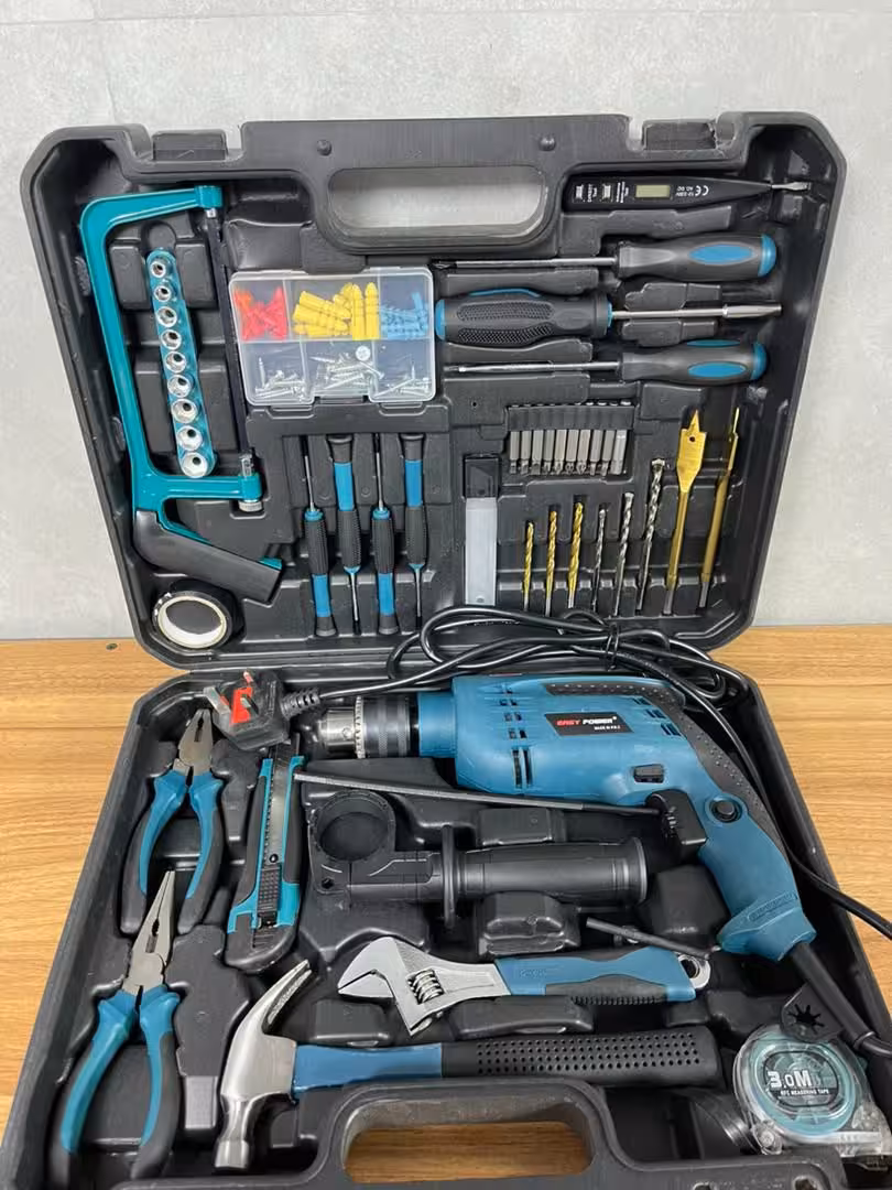 کیت کامل دریل 13 برقی چکشی دار به همراه لوازم کامل ایزی پاور