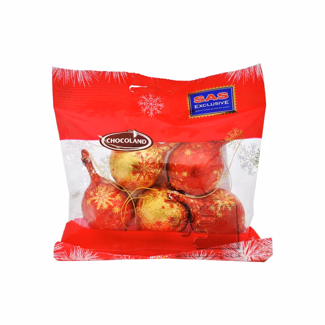 پک شکلات گوی درخت با آویز 5 عدد شوکولند - chocoland