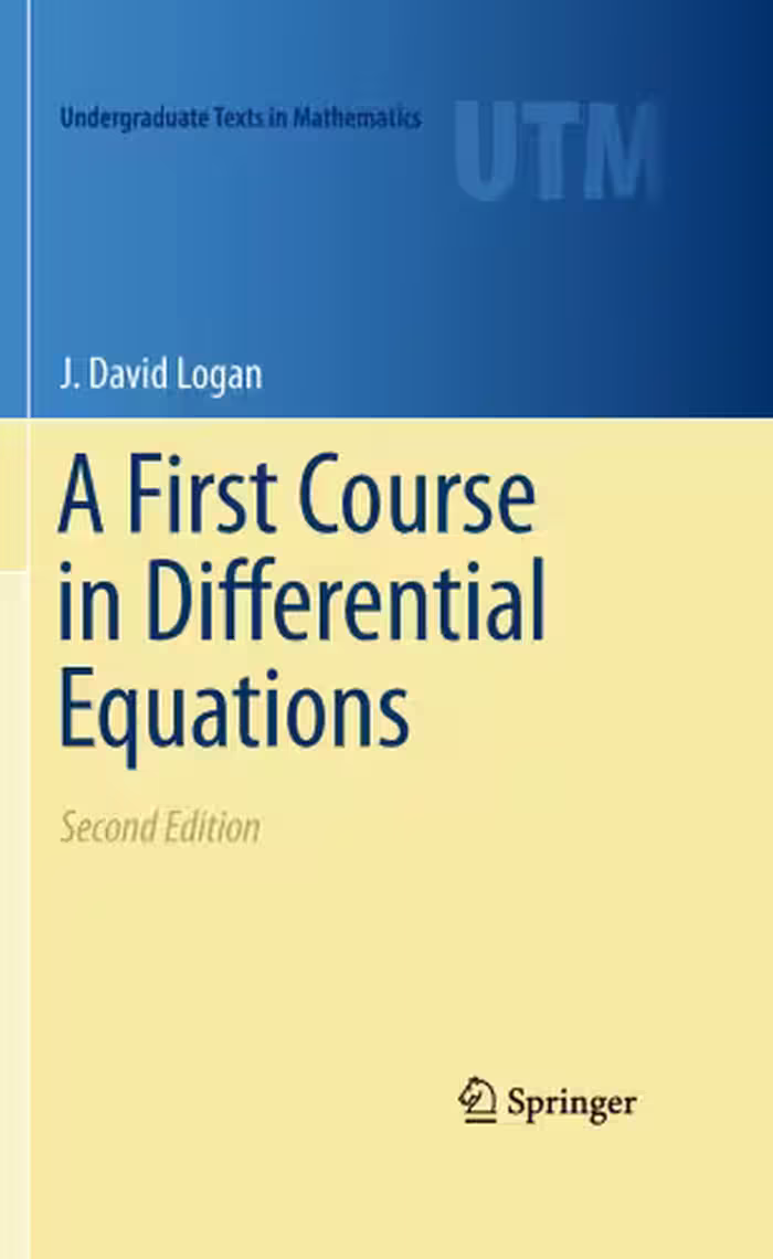 خرید و دانلود نسخه کامل کتاب A First Course in Differential Equations