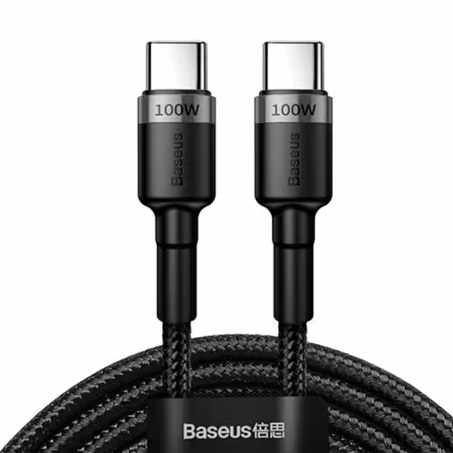 کابل دو سر تایپ سی 100 وات 2 متر بیسوس Baseus Cafule PD20 Flash Charging Cable CATKLF-ALG1