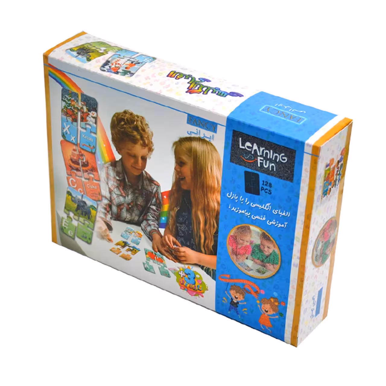 پازل آموزشی فنسی مدل الفبای انگلیسی 128 قطعه