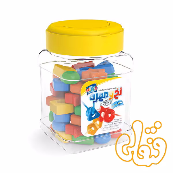 نخ و مهره رنگی رنگی 50 تایی
