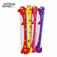 خط کش فانتزی چوبی 15سانتی طرح دایناسور