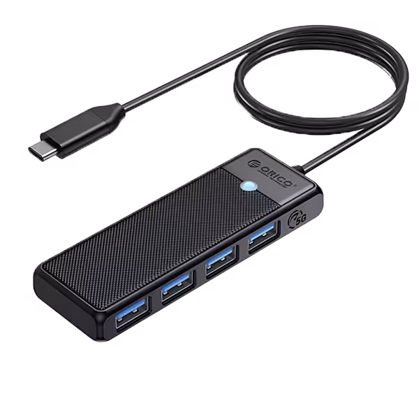 هاب 4 پورت USB-C اوریکو مدل ORICO-PAPW4A-C3-18-BK-EP04