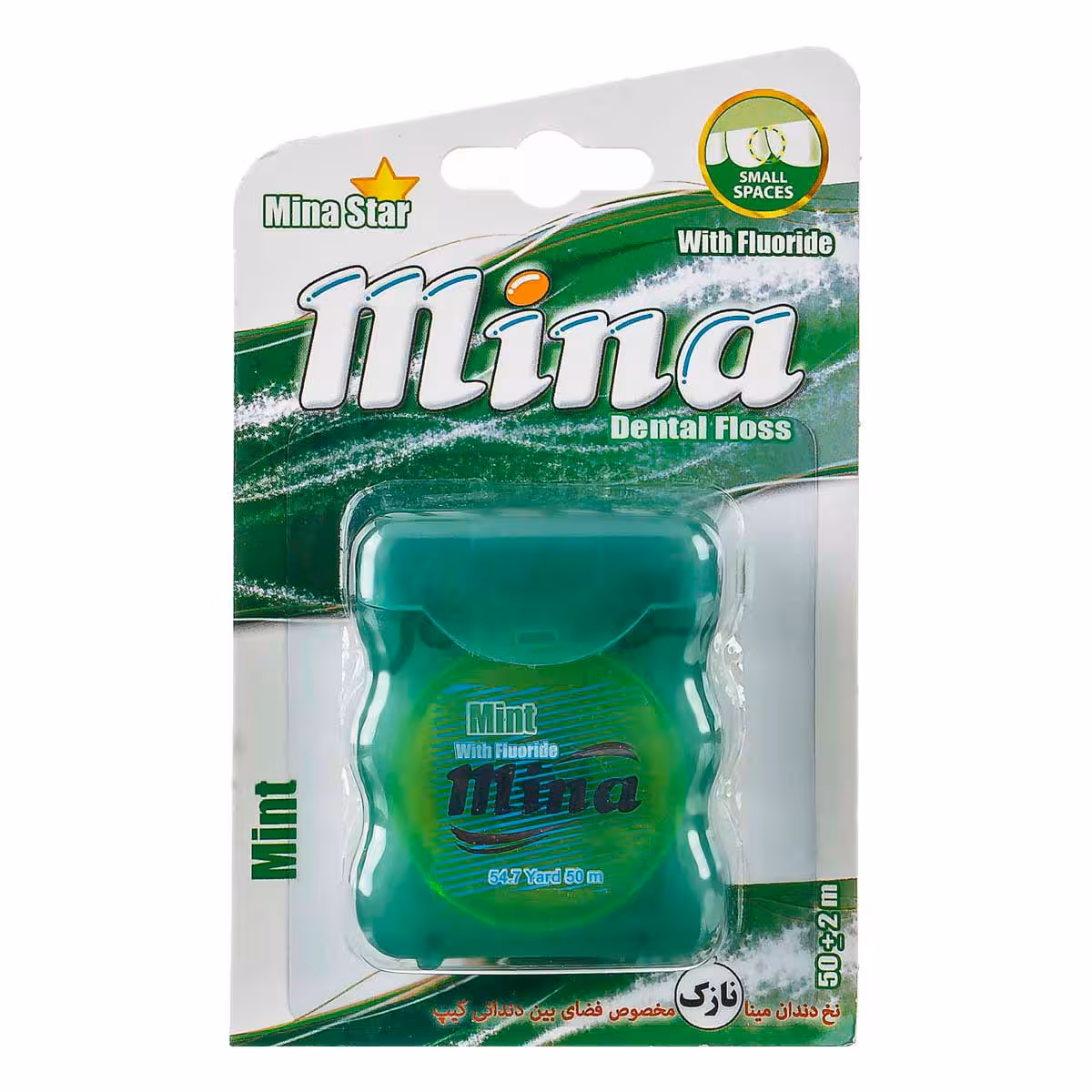 نخ دندان نازک مینا نعنایی 50 متری Mina Dental Floss