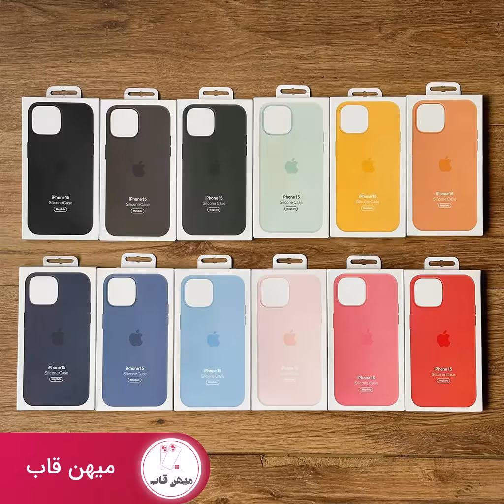 قاب گوشی آیفون سیلیکونی پاک کنی همراه مگ سیف - مخصوص آیفون 15 پرومکس - کد (36949)