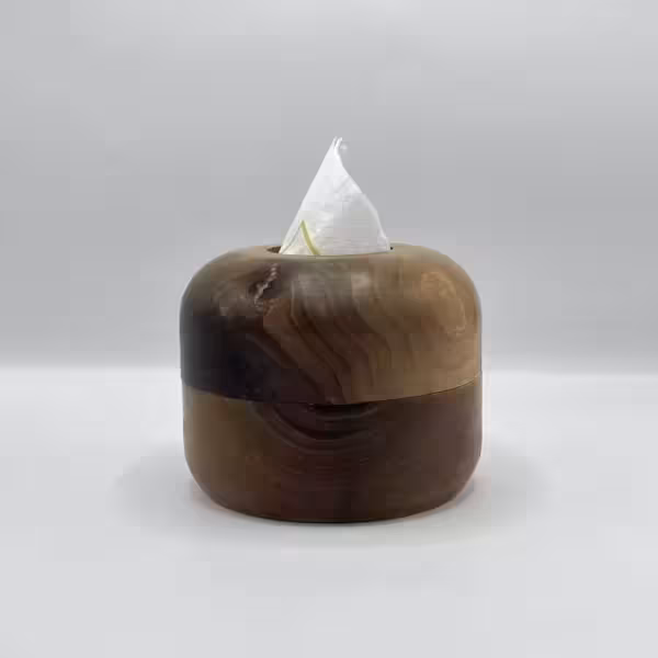 جا دستمال رولی کوچک چوب گردو