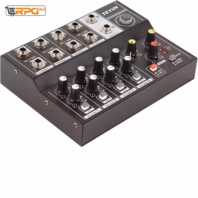 کارت صدا میکسر هشت طرفه میکروفون برند TEYUN