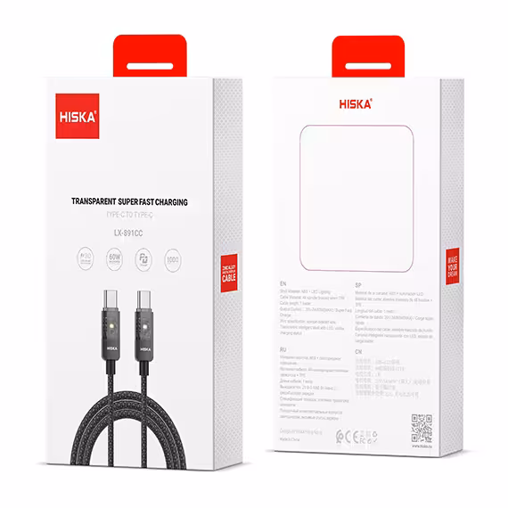 کابل USB-C به USB-C هیسکا مدل LX-891CC