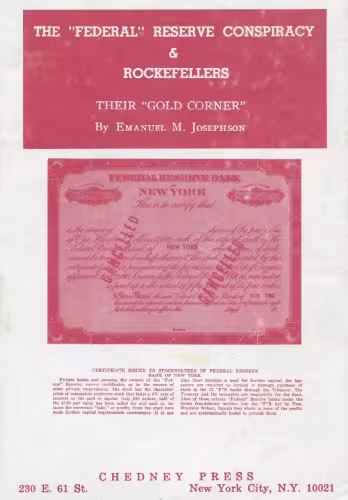 خرید و دانلود نسخه کامل کتاب The Federal Reserve Conspiracy & Rockefellers: Their gold corner