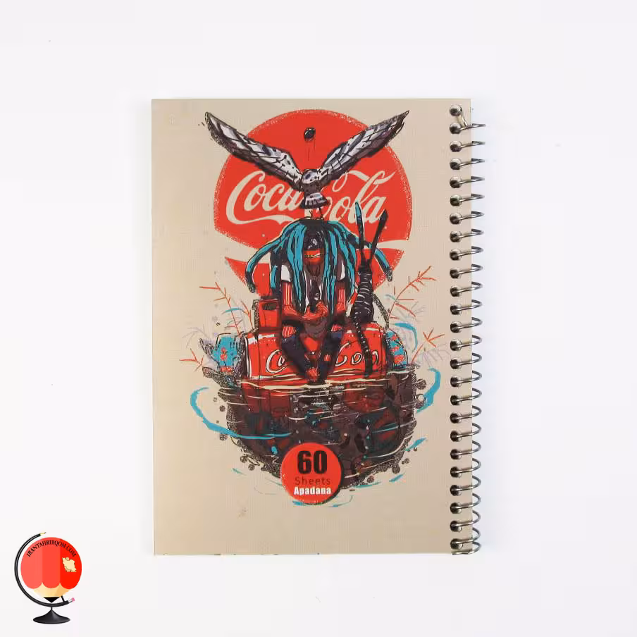 دفتر یادداشت سیمی 1/8 طرح کوکاکولا آپادانا