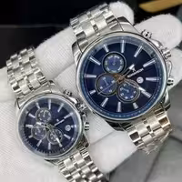 ساعت مچی ست زنانه و مردانه رومانسون رنگبندی صفحه آبی ROMANSON