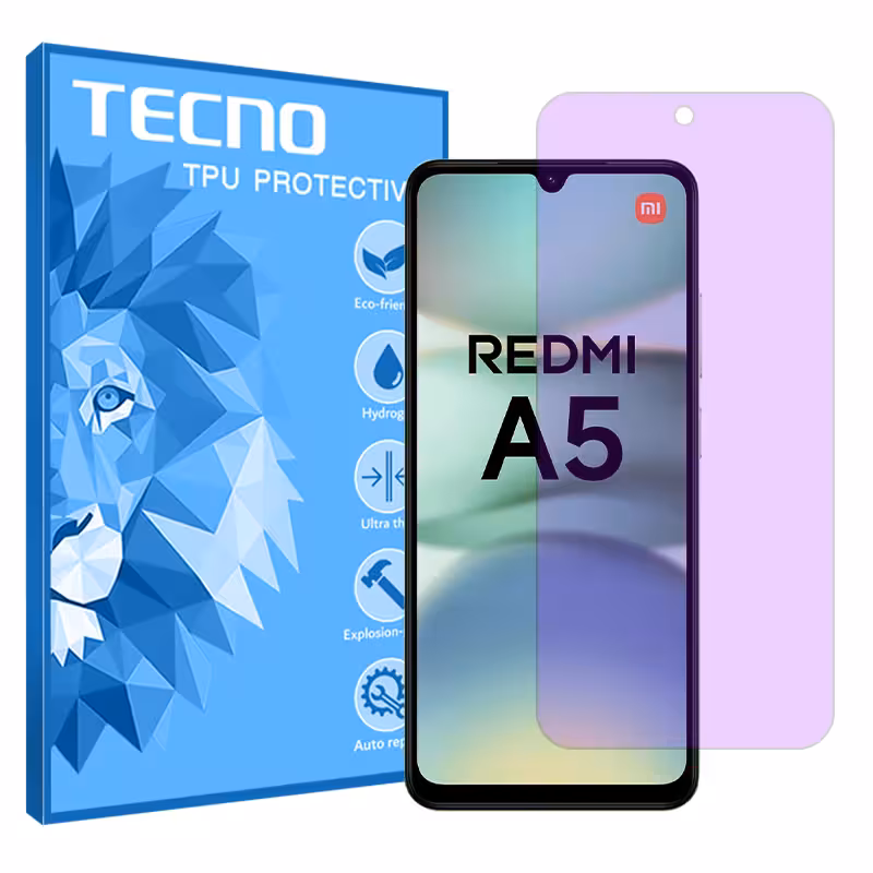 گلس شیائومی Redmi A5 4G مدل هیدروژلی آنتی پرپل برند تکنو کد S