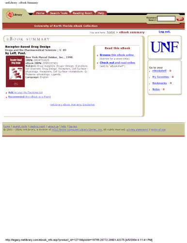 خرید و دانلود نسخه کامل کتاب Receptor - Based Drug Design (Drugs and the Pharmaceutical Sciences: a Series of Textbooks and Monographs)