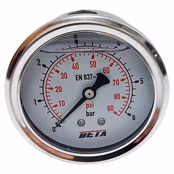 گیج فشار صفحه 6 سانت روغنی 6 بار تابلویی