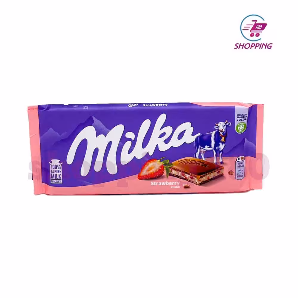 شکلات میلکا 100 گرم توت فرنگی