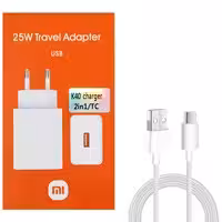 آداپتور شارژر با کابل Type C سوپر فستTravel Adapter Xiaomi MDY- K40 25W