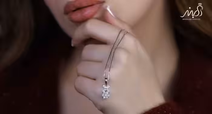 💍نیم ست جواهری گل (آويز و گوشواره) خاص و زیبا ، نقره عیار 925( N_4354)