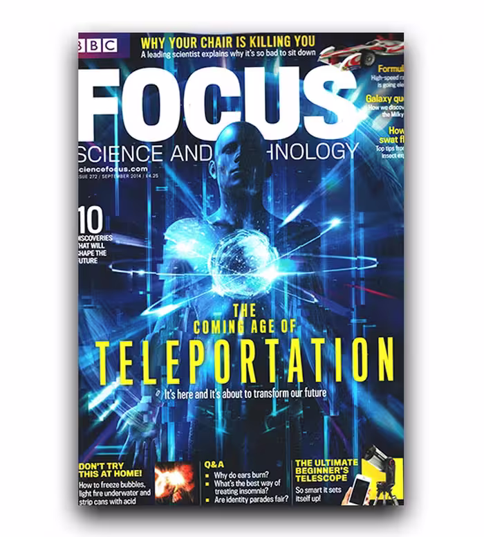 مجله انگلیسی focus the coming age of teleportation چاپ اصل گلاسه