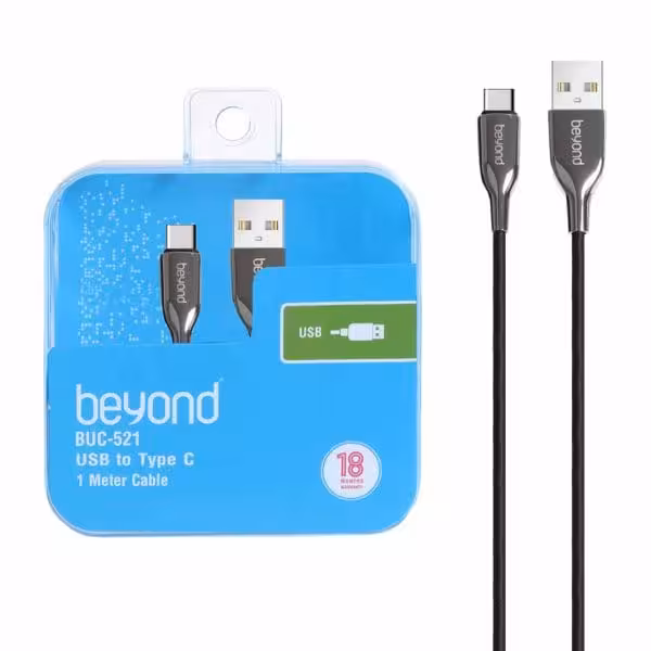 کابل شارژ فست beyond Type-C مدل BUC-521 – مشکی