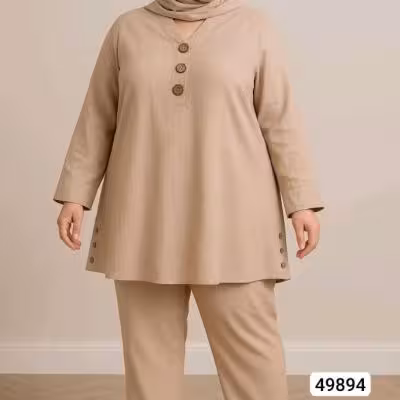 ست تونیک شلوارسایزبزرگموجودی بگیرگل من