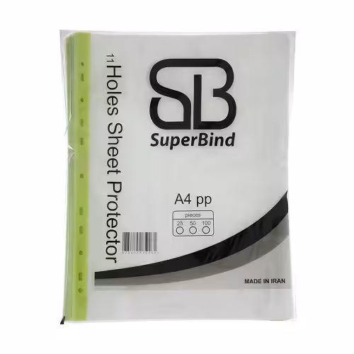 کاور کاغذ سوپربایند سایز A4 بسته 100 عددی