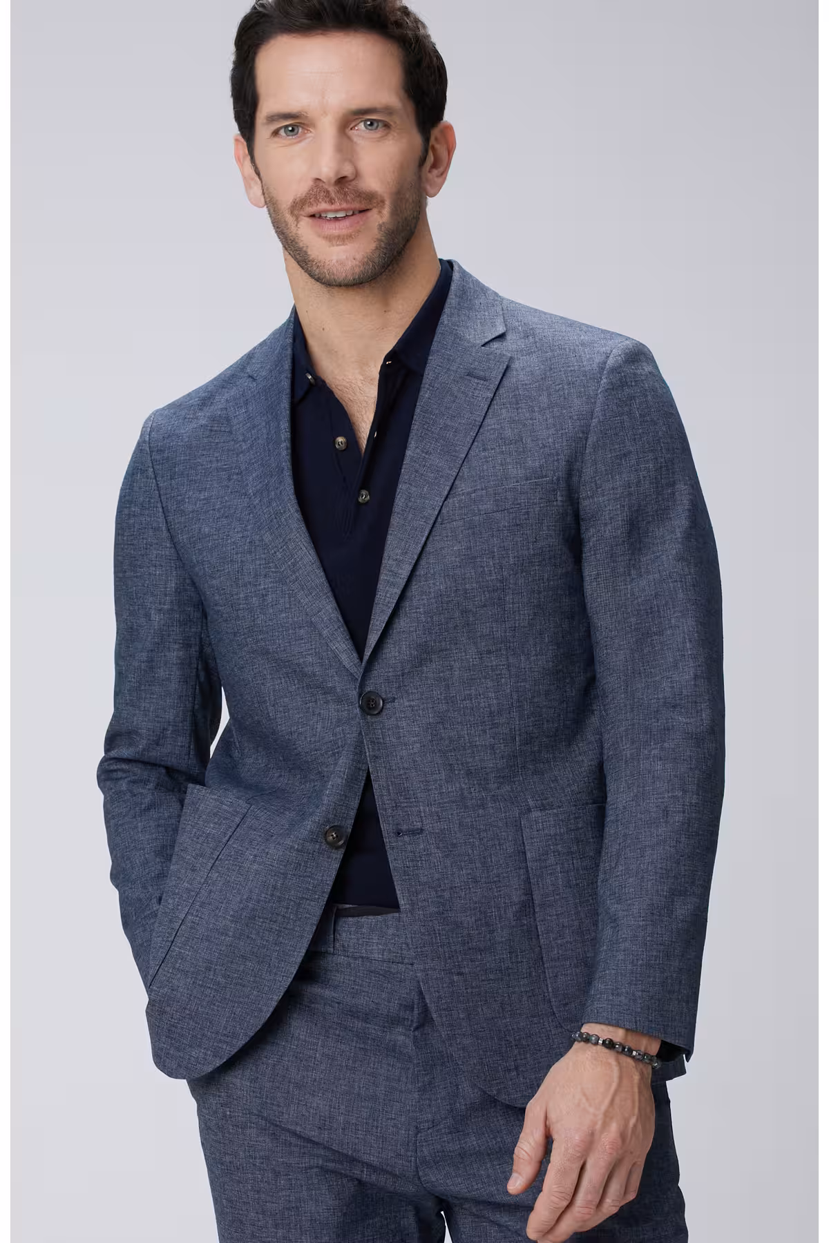 کت وشلوار مردانه و شلوار مخلوط کتانی نیلی Network
