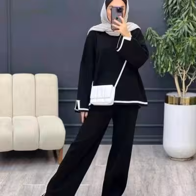 ست بلوز شلوار بافت مدل آناهید