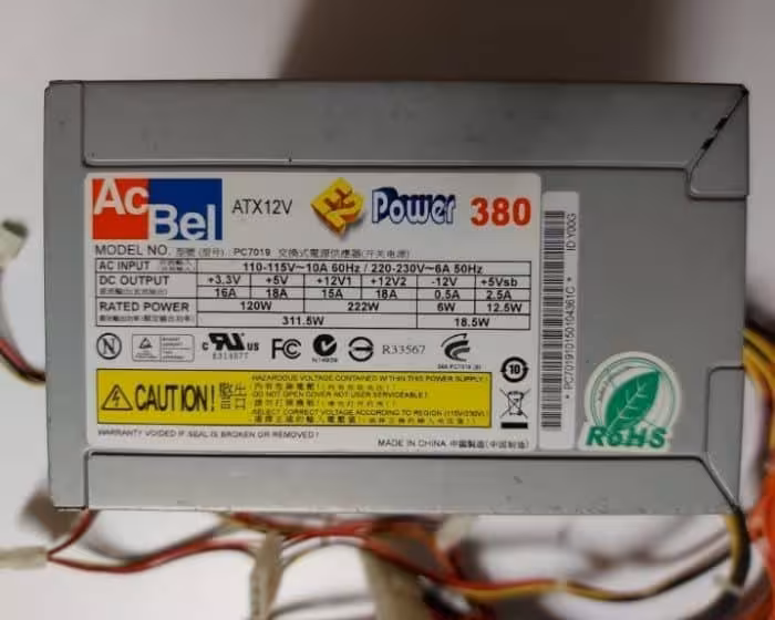 پاور ای سی بل مدل AcBel PC7019  300W (استوک)