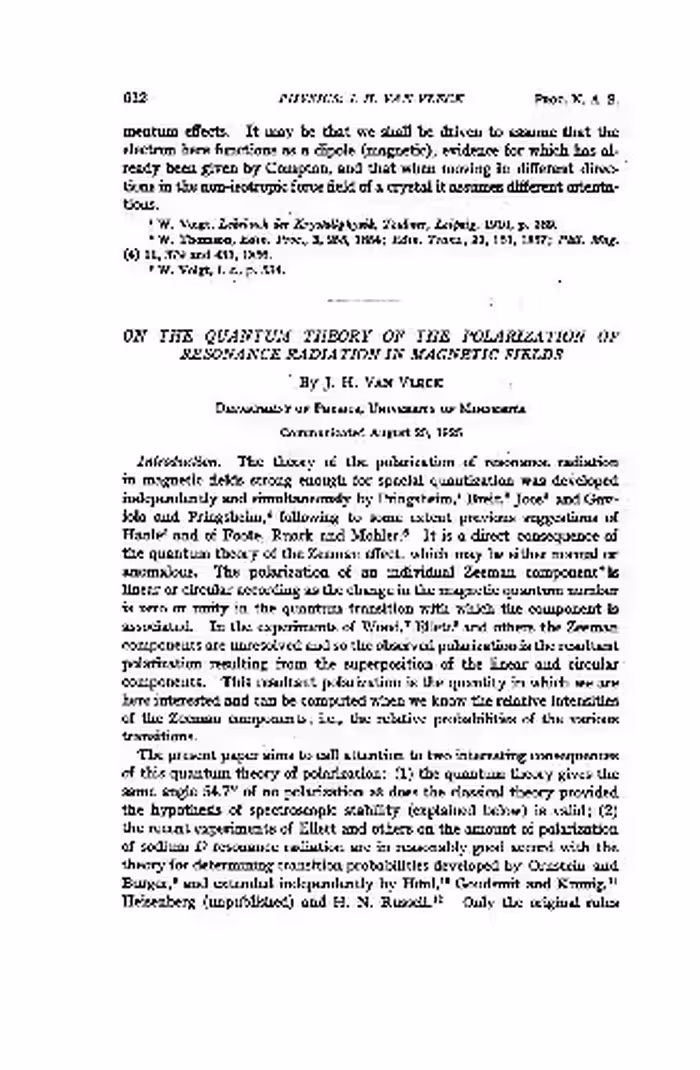 خرید و دانلود نسخه کامل کتاب On the Quantum Theory of the Polarization of Resonance Radiation in Magnetic Fields