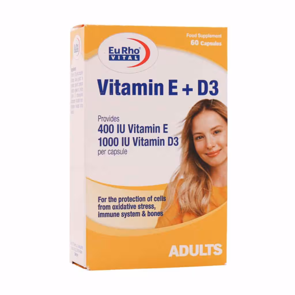 کپسول ویتامین ای و د3 یوروویتال 60عدد | Eurhovital Vitamin E And D3