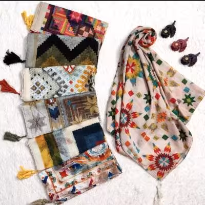 روسری ابرنگی طرح سنتی نخی