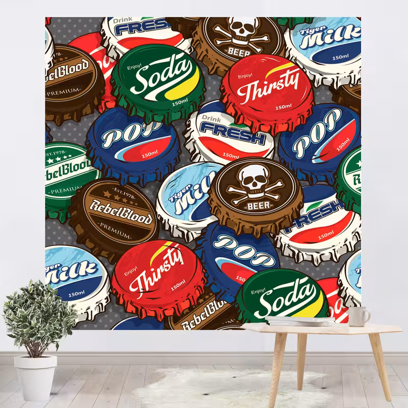 پوستر پارچه ای طرح بکدراپ فانتزی کد F14