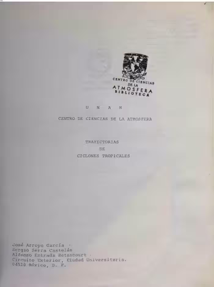 خرید و دانلود نسخه کامل کتاب Trayectorias de ciclones tropicales 1871-1975