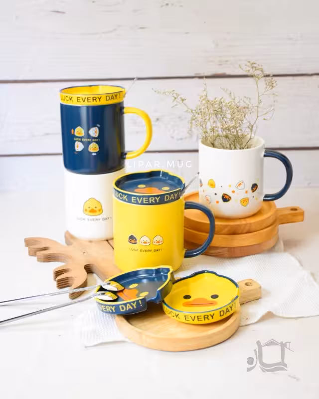 ماگ درب بیسکویتی طرح اردک