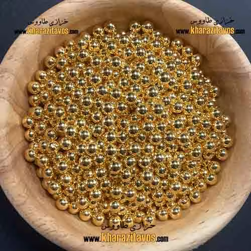 مروارید پانچی سایز 6 بسته 100 گرمی ( طلایی )