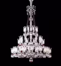 لوستر شیشه ای سفید-قرمز مدل RAISH-220