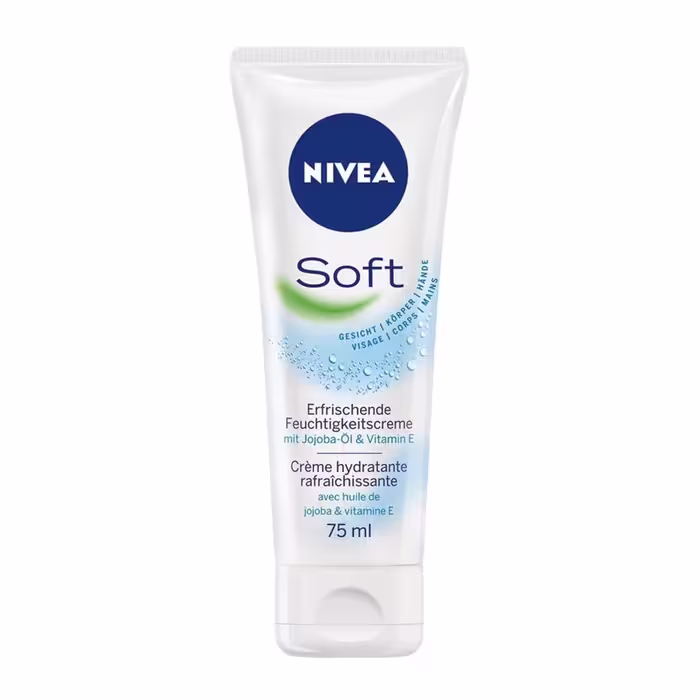 کرم مرطوب کننده دست و صورت نیوآ Nivea مدل سافت حجم 75 میلی لیتر