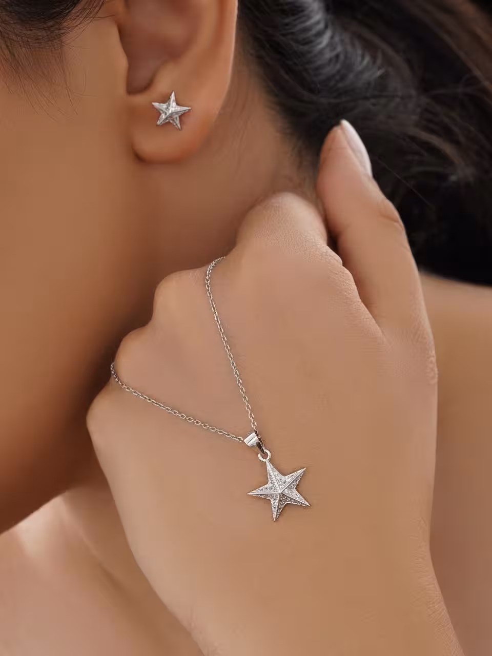 نیمست نقره جواهری کد 00072