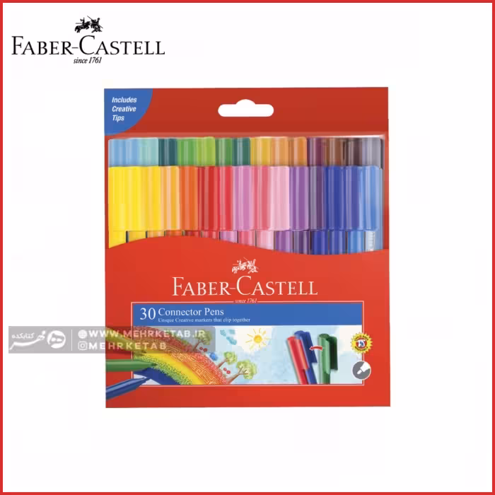 ماژیک 30 رنگ فابر کاستل Faber castell 30 fibre tip colour marker