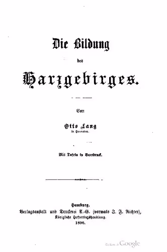 خرید و دانلود نسخه کامل کتاب Die Bildung des Harzgebirges