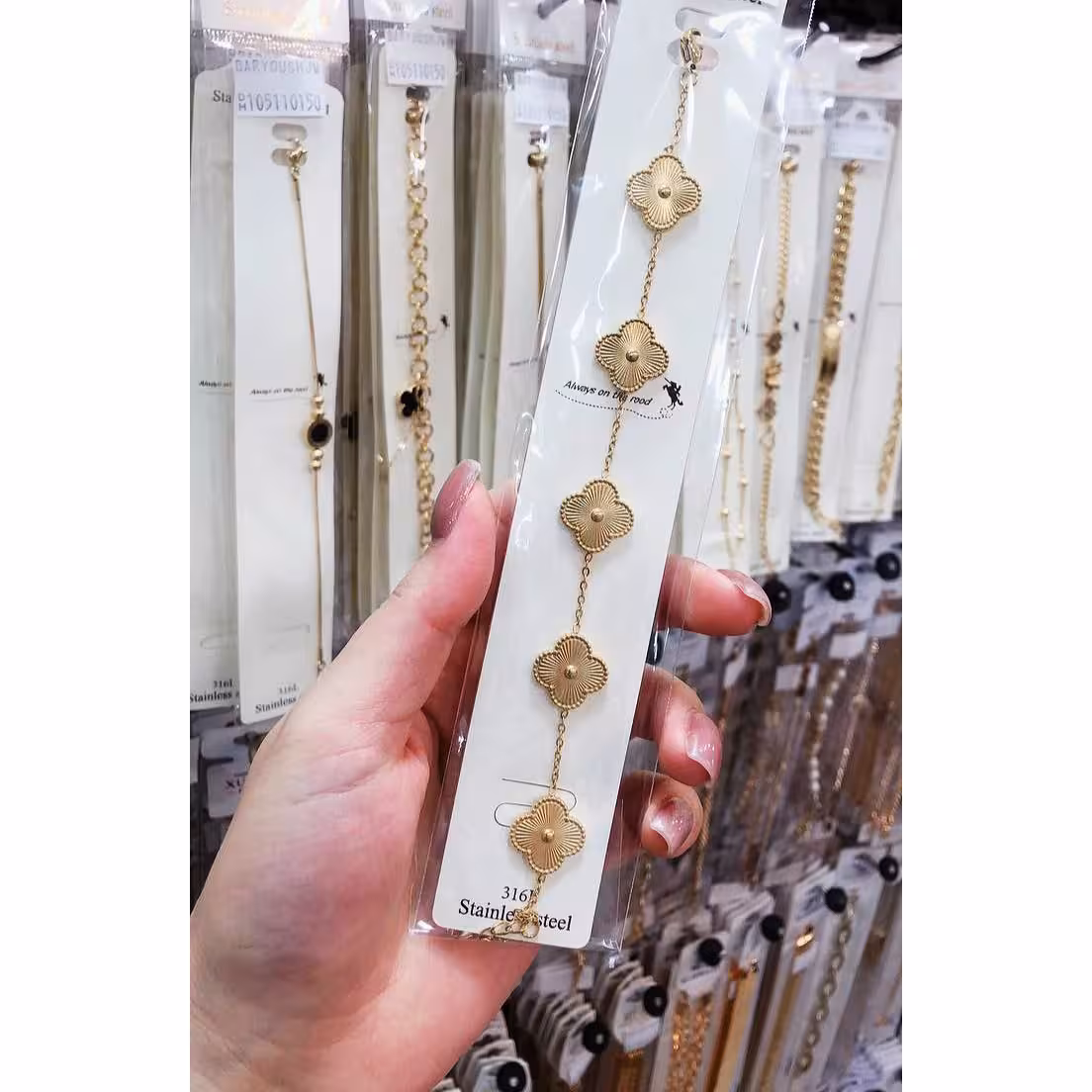 دستبندرنگ ثابت طرح طلا18عیارکیفیت عالی کد32