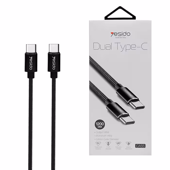 کابل Type-C به Type-C یسیدو YESIDO CA55 طول 1.2متر